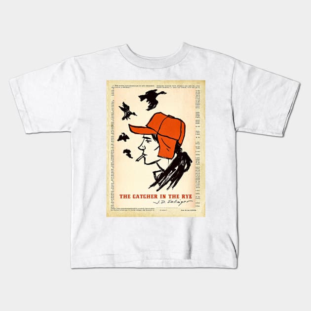 The Catcher in the Rye by JD Salinger Kids T-Shirt by booksnbobs